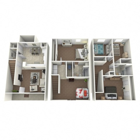 Floor plan for 5 beds, 2.5 baths